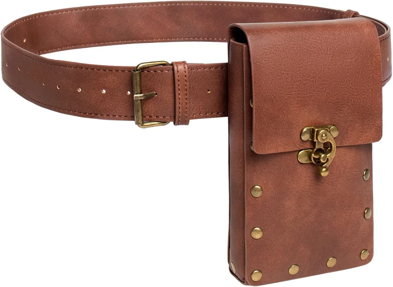 SUMGOGO Retro Belt Pouch Waist Bag Womens Fanny Pack Cellphone Holder Steampunk Medieval Renaissance Purse Costume Accessory