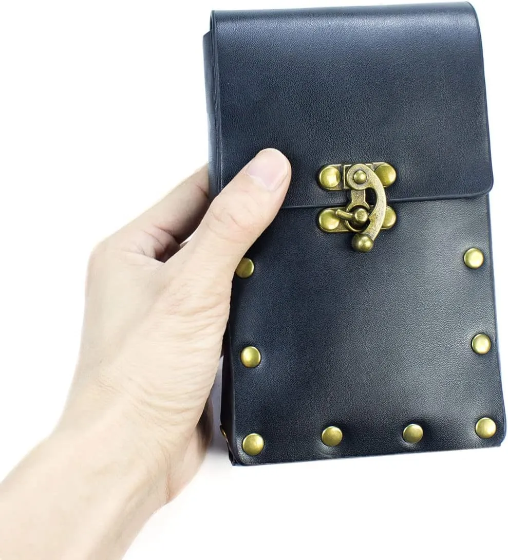 SUMGOGO Retro Belt Pouch Waist Bag Womens Fanny Pack Cellphone Holder Steampunk Medieval Renaissance Purse Costume Accessory