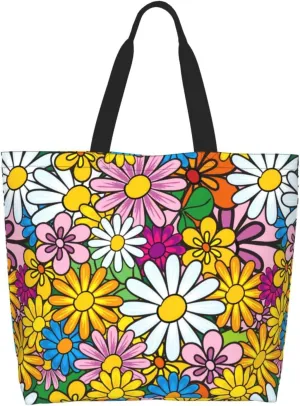 Sunflower Tote Bag For Women, Waterproof Shoulder Bags Big Reusable Grocery Handbag For Shopping Picnic Work Beach
