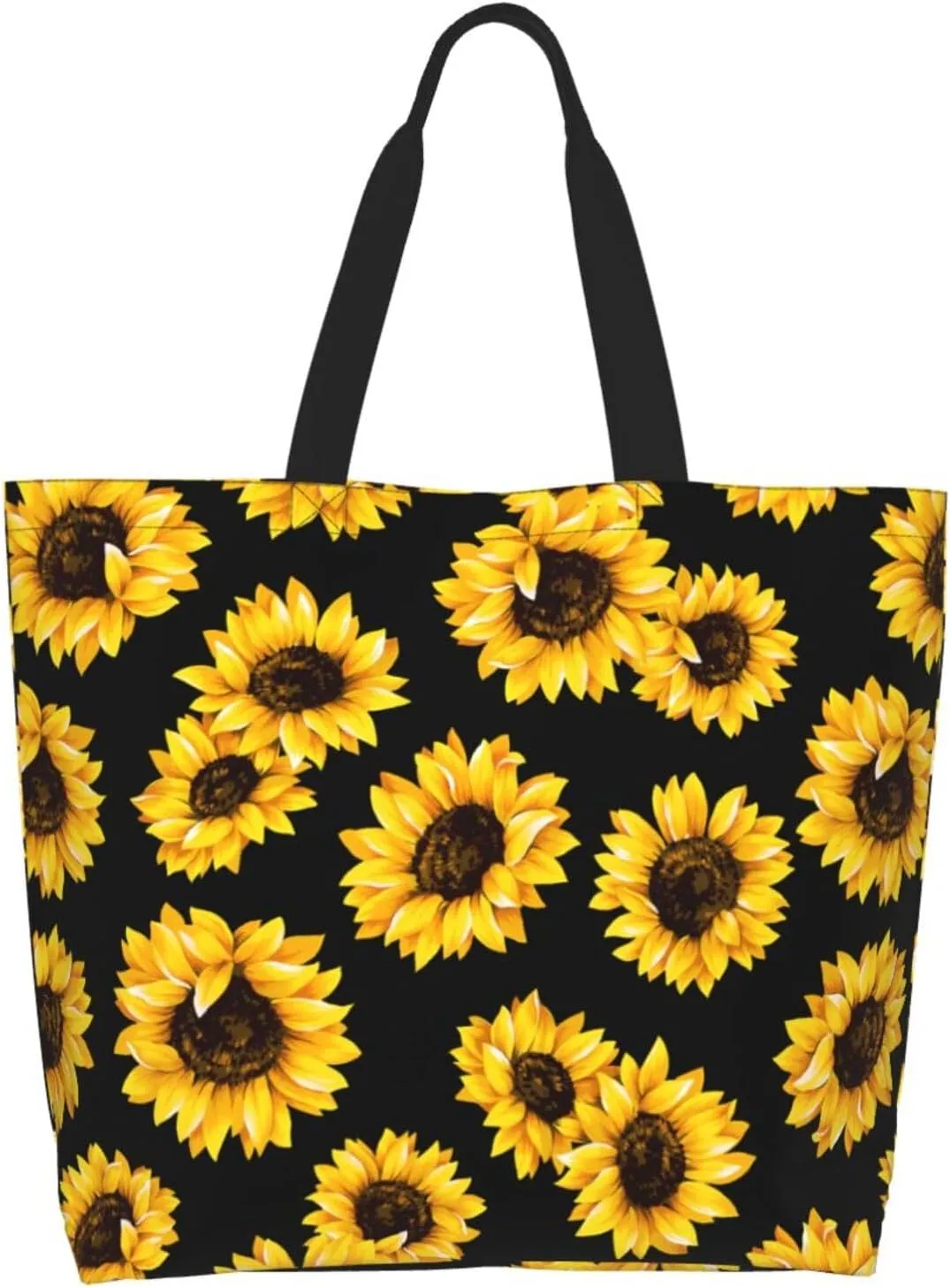Sunflower Tote Bag For Women, Waterproof Shoulder Bags Big Reusable Grocery Handbag For Shopping Picnic Work Beach