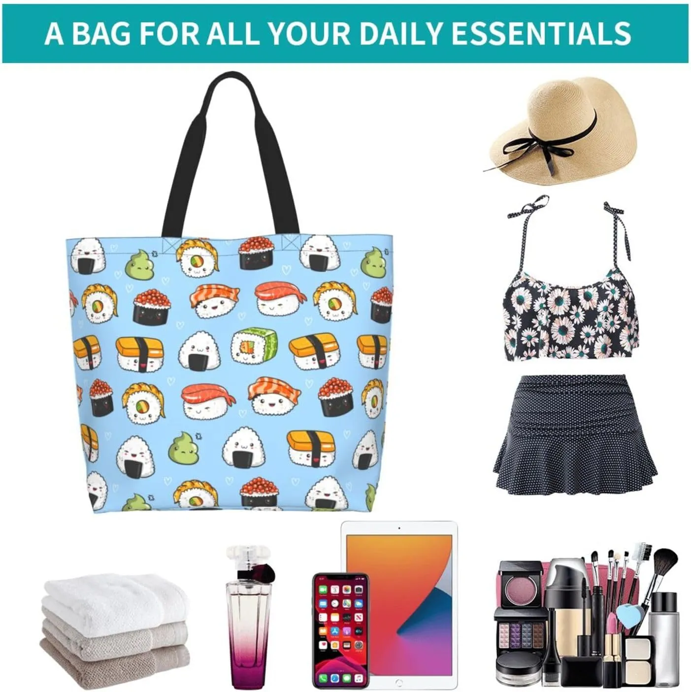 Sunflower Tote Bag For Women, Waterproof Shoulder Bags Big Reusable Grocery Handbag For Shopping Picnic Work Beach
