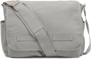 Sweetbriar Classic Vintage Messenger Bag - Original Heavyweight Cotton Canvas Shoulder Bag with Upgraded Features