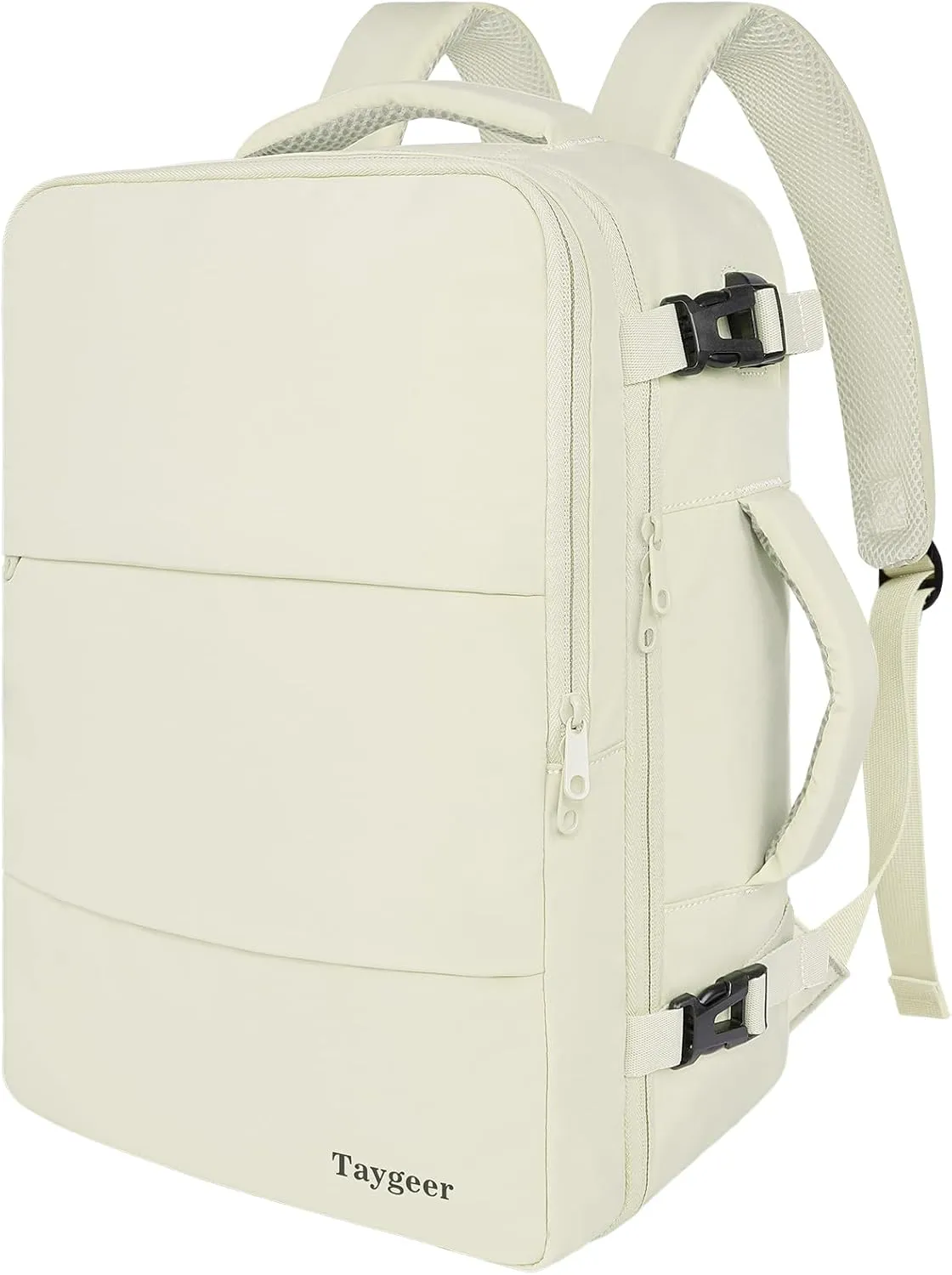 Taygeer Large Travel Backpack, 17 inch Laptop Backpack for Women, Airline Approved Personal Item Mochila, 40l Lightweight Luggage Carryon Work Bag for friend and Ladies Business Travel Hiking, Beige