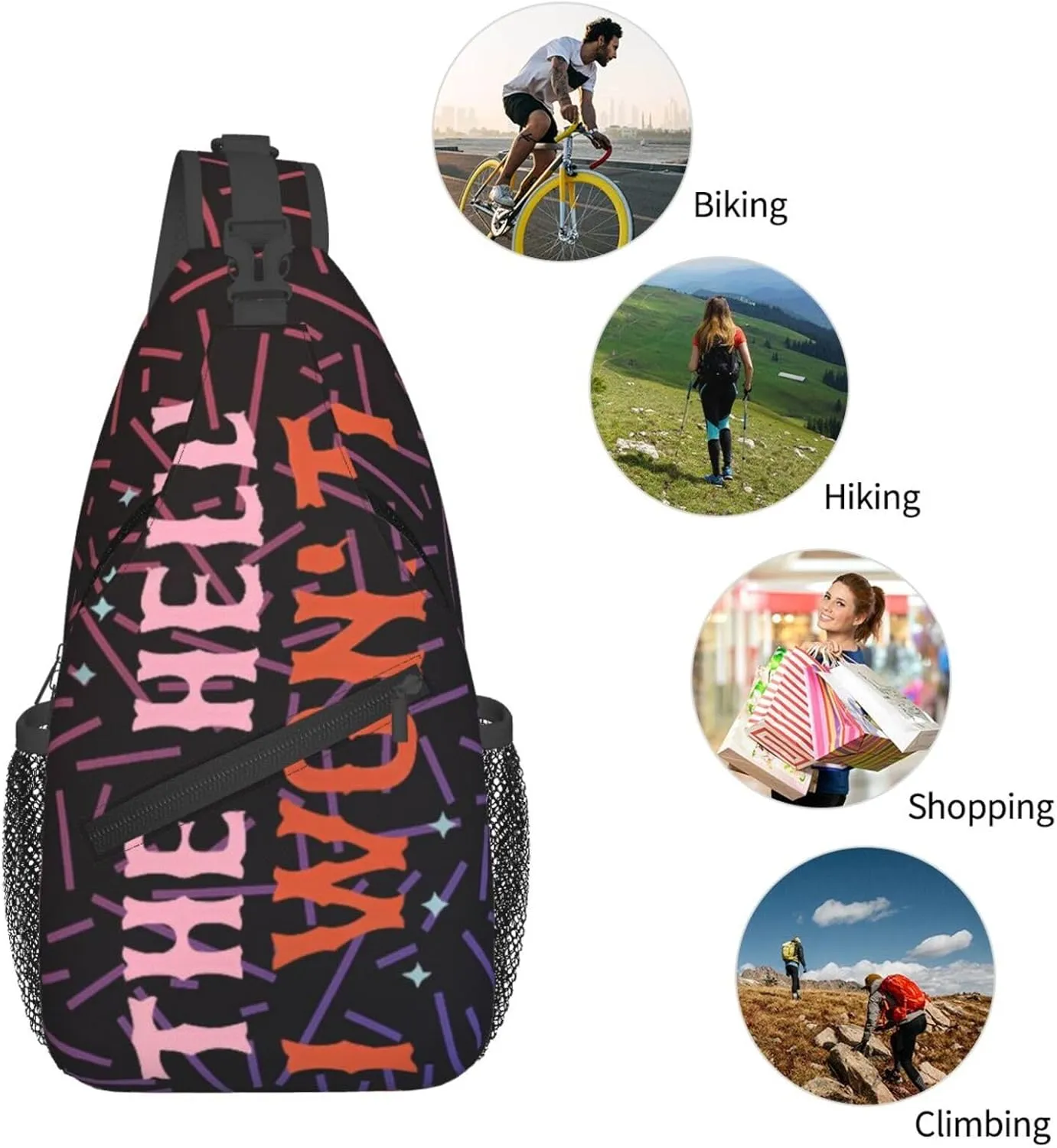 The Hell I Won'T Small Crossbody Backpack Sling Bag For Men Women Mini One Shoulder Chest Bags Gym Sport Travel Hiking Daypack