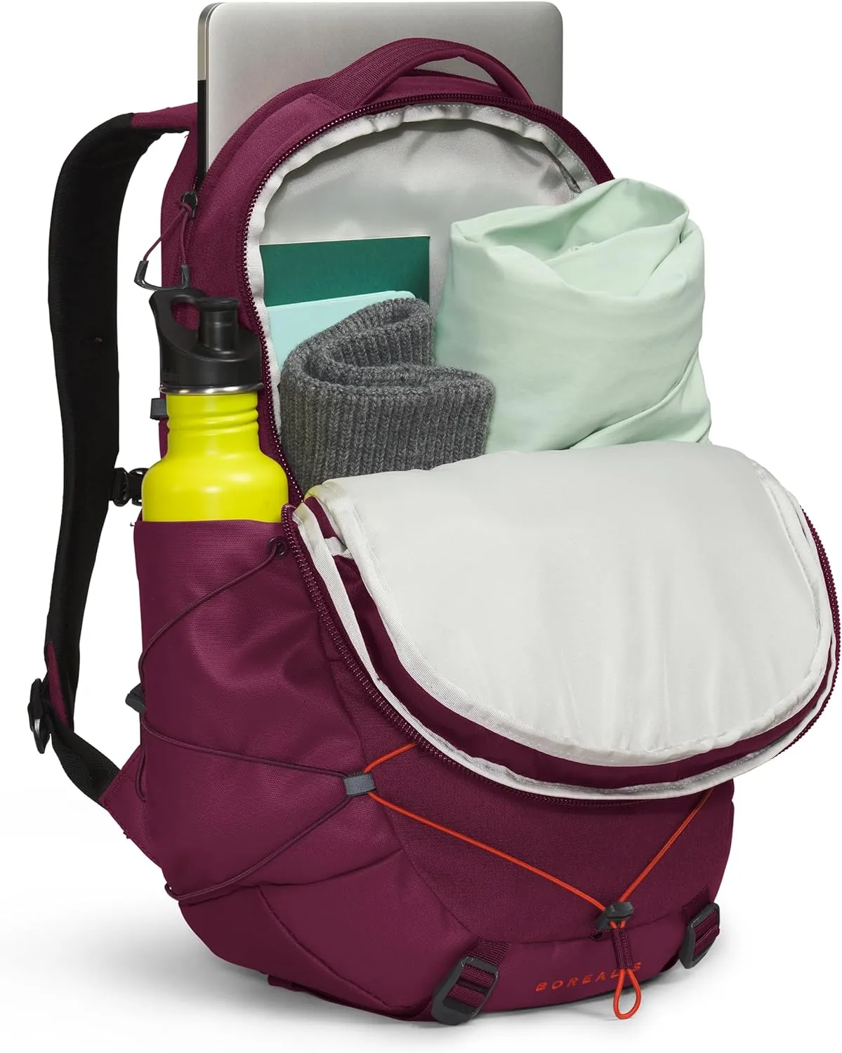 THE NORTH FACE Women's Borealis Commuter Laptop Backpack, Boysenberry Light Heather/Fiery Red, One Size