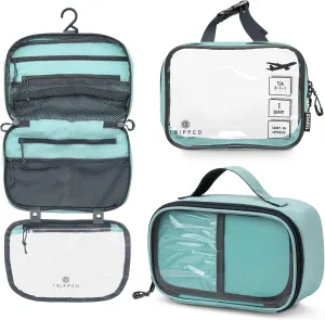 Toiletry Bag Kit Set: Hanging Travel Toiletry Bag   311 TSA Cosmetic Liquid Bag   Ultralight Accessory Organizer Pouch
