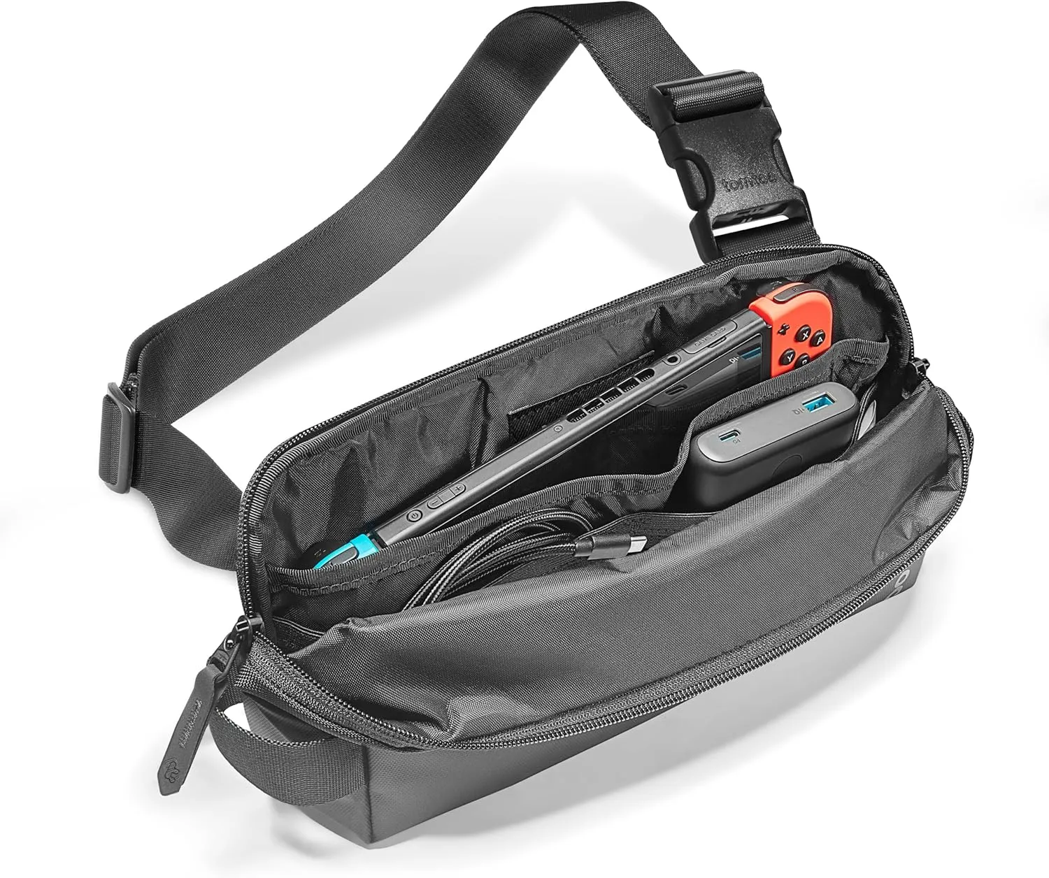 tomtoc Compact EDC Sling Bag, Chest Shoulder Crossbody Sling Daypack for Men Women, Water-resistant Lightweight Everyday Carry Casual Pack for Nintendo Switch 2, Tactical, Travel, Work, Gym, Sport