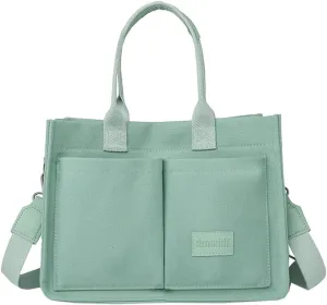 Tote Bag for Women Fashion Corduroy Handbags Casual Hobo Messenger Bag Canvas Shoulder Bag with Multi-pocket