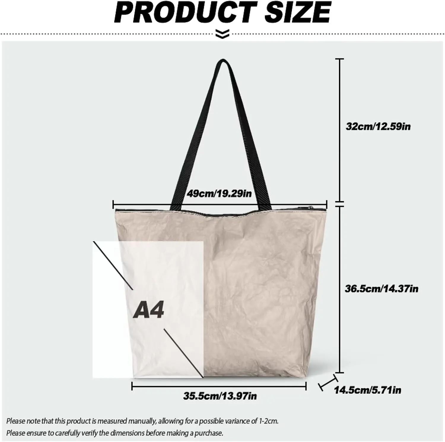 Tote Paper Bag USA Flag Shoulder Bag with Zippers, Jeans Pocket Puppy Large Shopping Beach Bags Handle Book Tote
