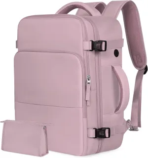 Travel Backpack for Men Women, Carry on Backpack Flight Approved, Personal Item Backpack Bag on Airplanes,Backpacks for Traveling, Travel Essentials,light Purple
