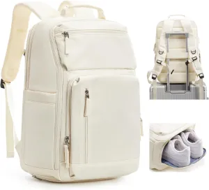 Travel Backpack For Women Men Laptop Backpack For Traveling On Airplane Travel Backpack Carry On Flight Approved Carry On Backpack Spirit Airlines Personal Item Bag 18x14x8 Beige
