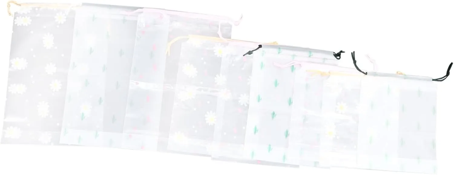 Travel Cube Storage Bags 9pcs Drawstring Plastic Bag Packing Drawstring Bags for Suitcases