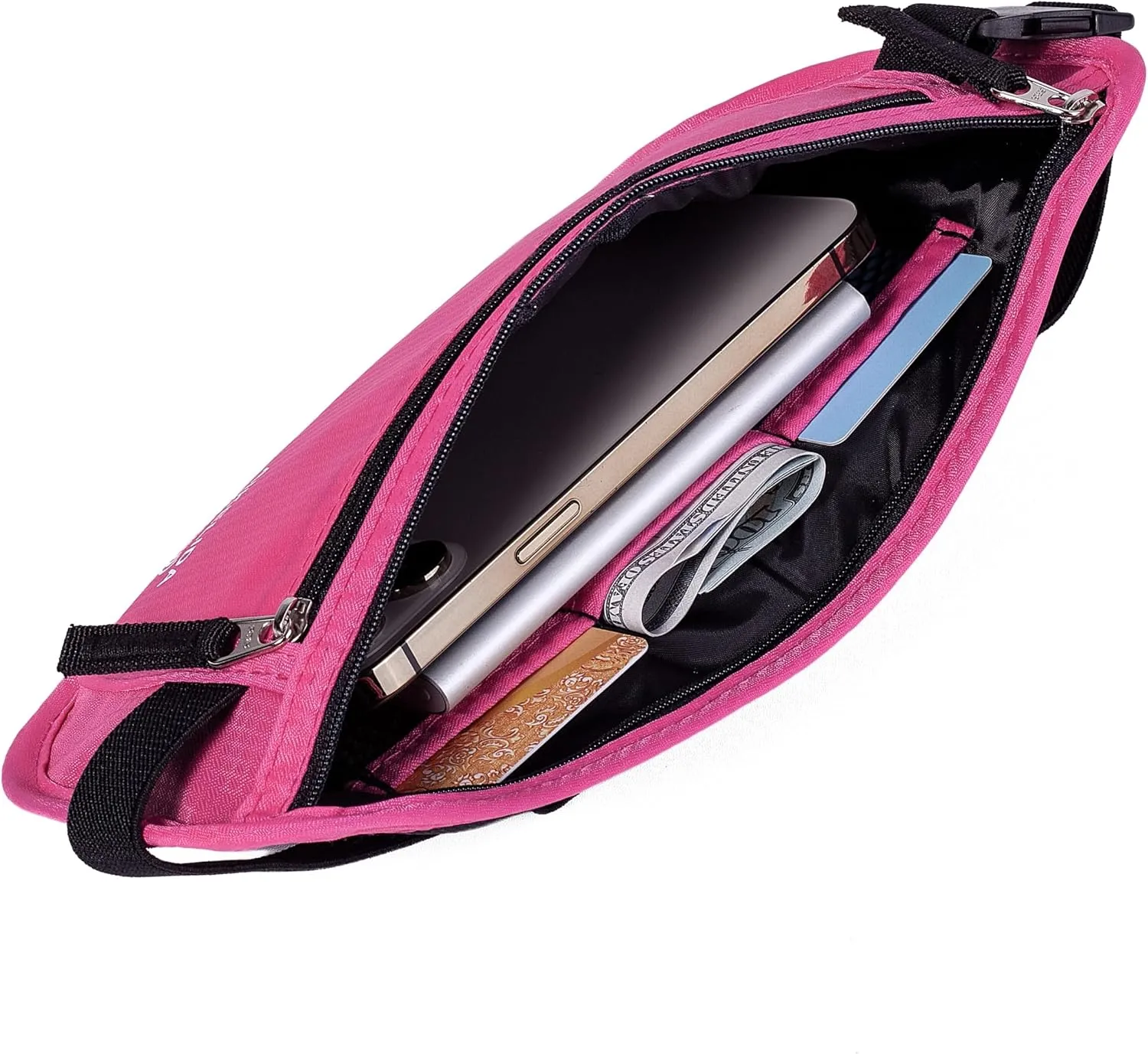 Travel Money Belt - Slim Passport Holder Travel Wallet with RFID Blocking Travel Pouch Undercover Fanny Pack for Women