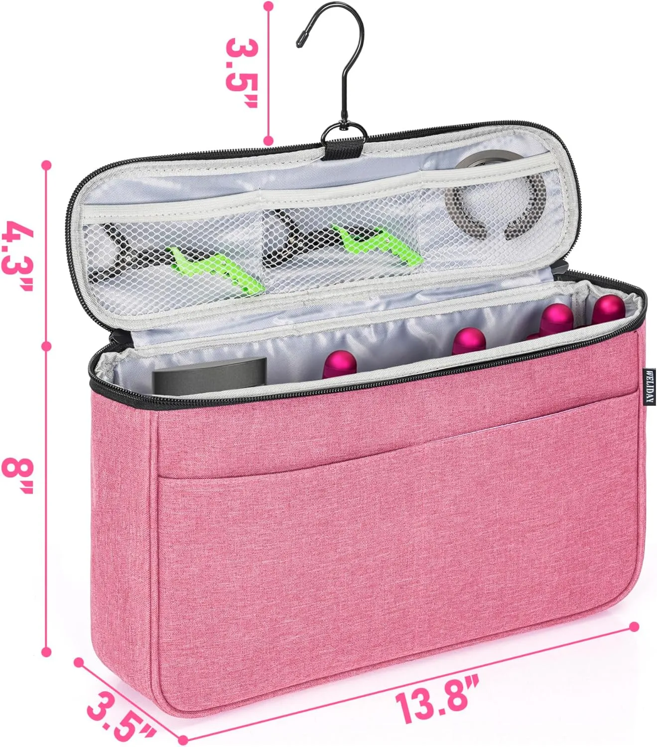 Travel Storage Bag Compatible with Dyson Airwrap Styler, Portable Travel Organizer for Hair Curler and Attachment with Multi-pockets