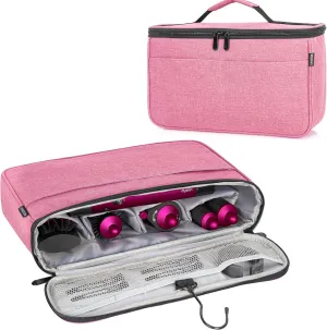 Travel Storage Bag Compatible with Dyson Airwrap Styler, Portable Travel Organizer for Hair Curler and Attachment with Multi-pockets