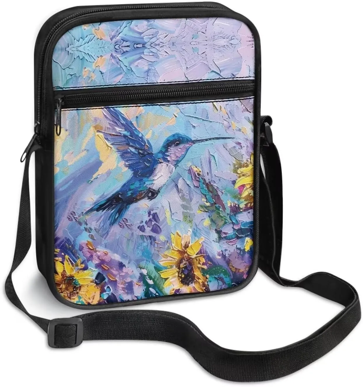 Trendy Crossbody Bag Sling Purse for Women Men Girls with Zipper Cute