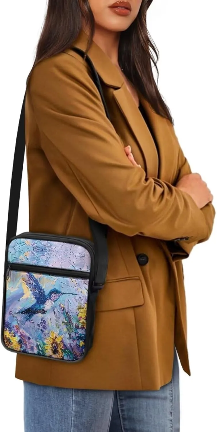 Trendy Crossbody Bag Sling Purse for Women Men Girls with Zipper Cute