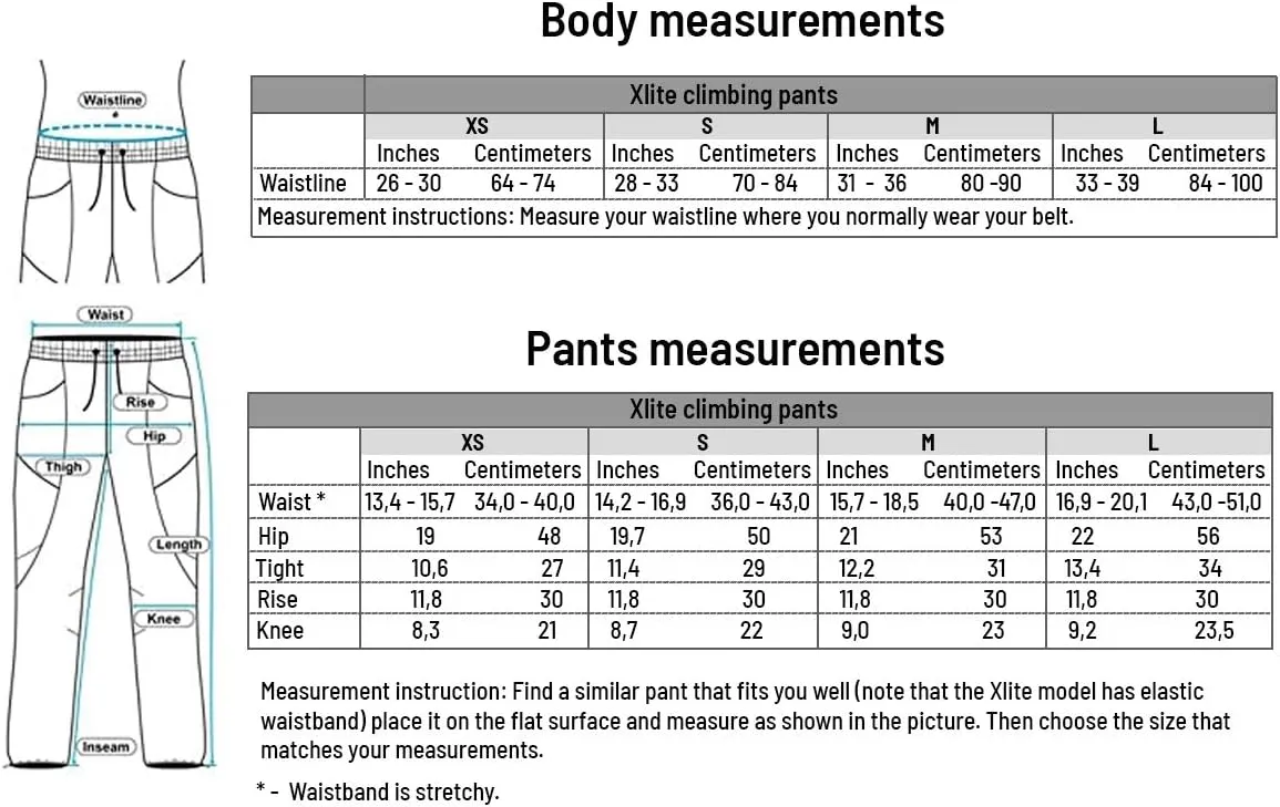 Ucraft "Xlite Rock Climbing Bouldering and Yoga Pants. Lightweight Stretchy Trousers