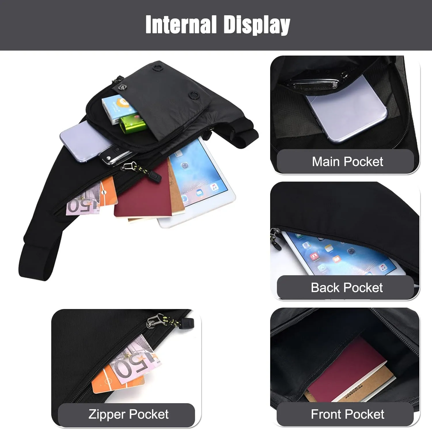 Ultralight Sling Bags Outdoor Hiking Daypacks Chest Shoulder Bag Men Crossbody Bags Women Waist Bag Cover Pack Rucksack for Travel Hiking Bicycle Sport Gym Daypacks Small Daypacks Green