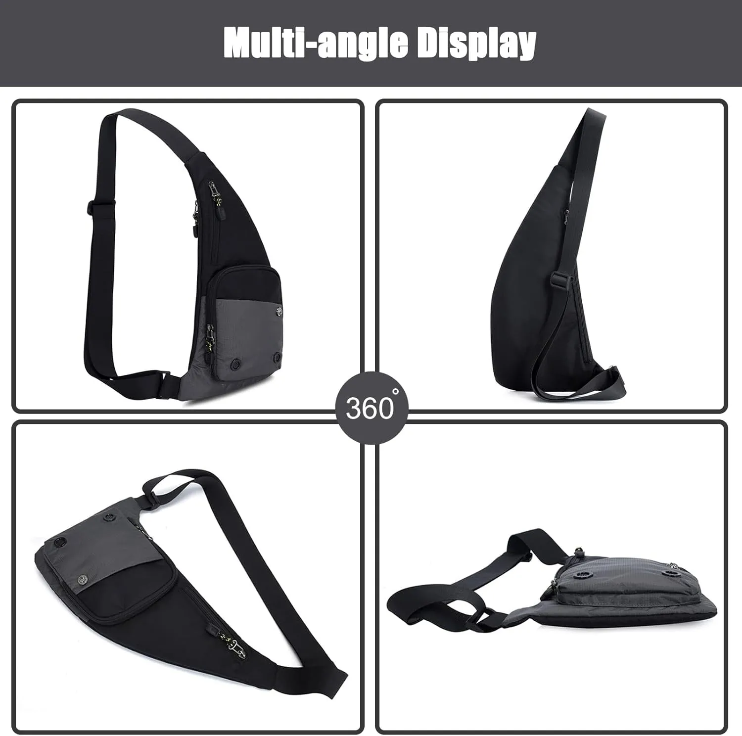 Ultralight Sling Bags Outdoor Hiking Daypacks Chest Shoulder Bag Men Crossbody Bags Women Waist Bag Cover Pack Rucksack for Travel Hiking Bicycle Sport Gym Daypacks Small Daypacks Green