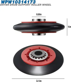 UPGRADED 4392067 Dryer Repair Kit & W10837240 Dryer Idler Pulley Replaces Whirlpool Cabrio Duet Kenmore Maytag Bravos XL Maintenance Kit, Includes WPW10314173 & 661570V & 279640 - BY AMI PARTS