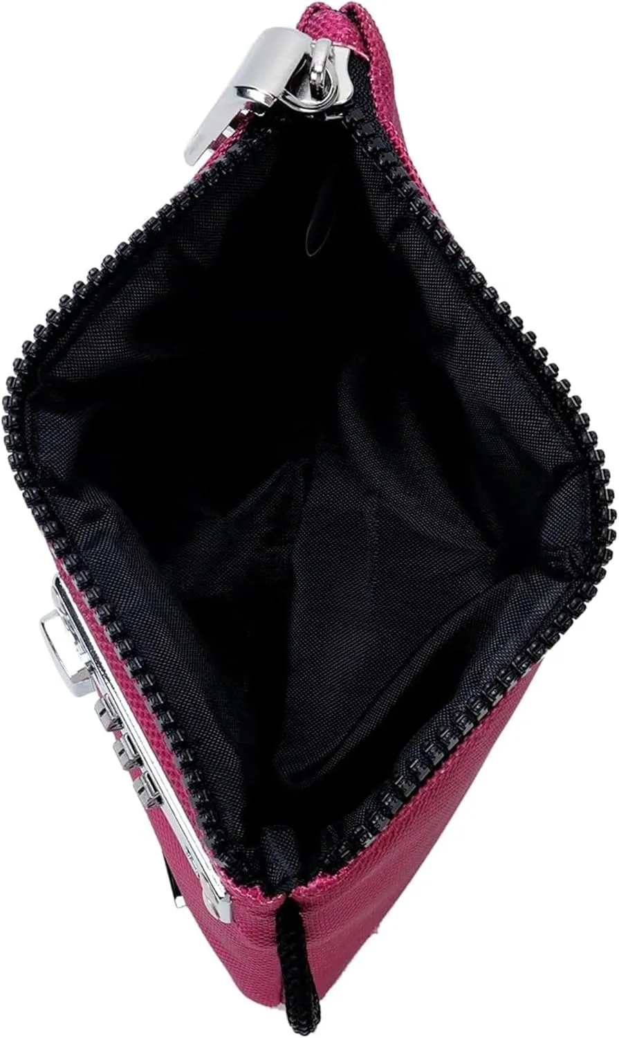 Vaultz Money Bag with Lock - 5 x 7 Inch, Men & Women's Locking Accessories Pouch for Cash, Bank Deposits, Wallet, Medicine, Phone and Credit Cards - BERRY