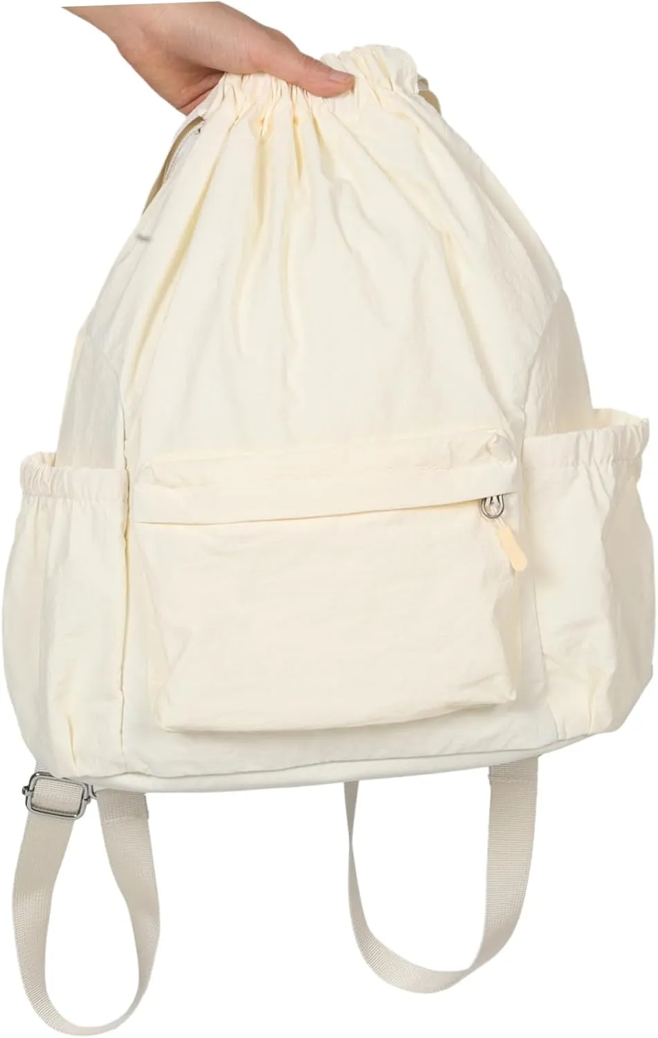 Versatile Drawstring Backpack Oxford Fabric Small Bag for Men Women's Lightweight Travel Shoulder Bag