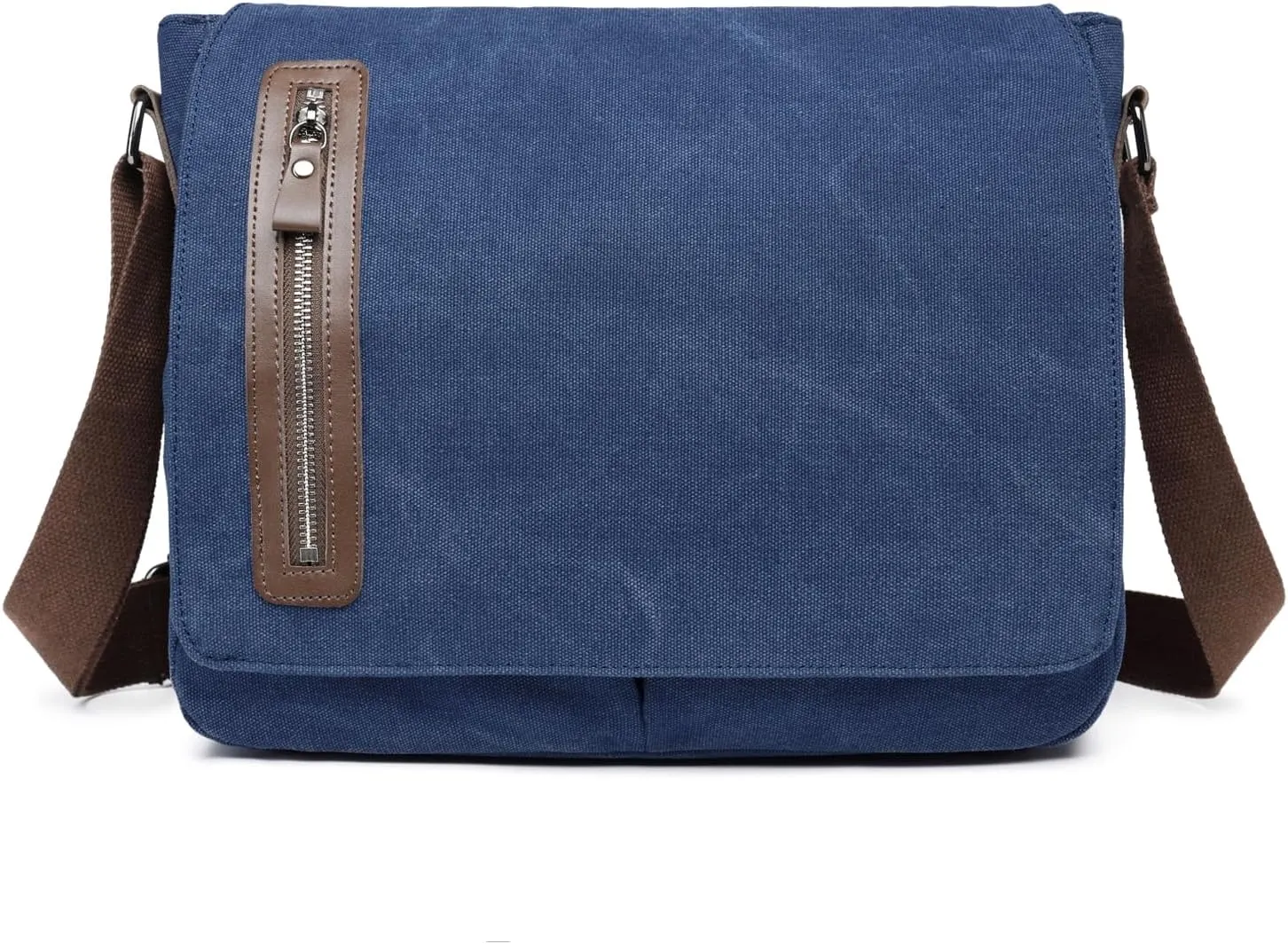 Vintage Canvas Messenger Bag Unisex Shoulder Bag Canvas Satchel Cross Body College Work Satchel Briefcase for 14 Inch Laptop