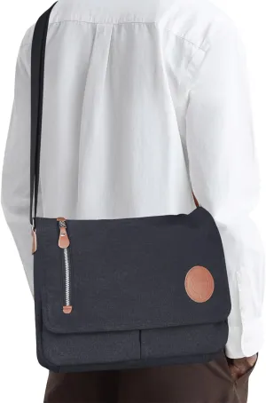 Vintage Canvas Satchel Messenger Bag for Men Women Crossbody Bag Travel Shoulder Bag 13.3" Laptop Bag Bookbag Work