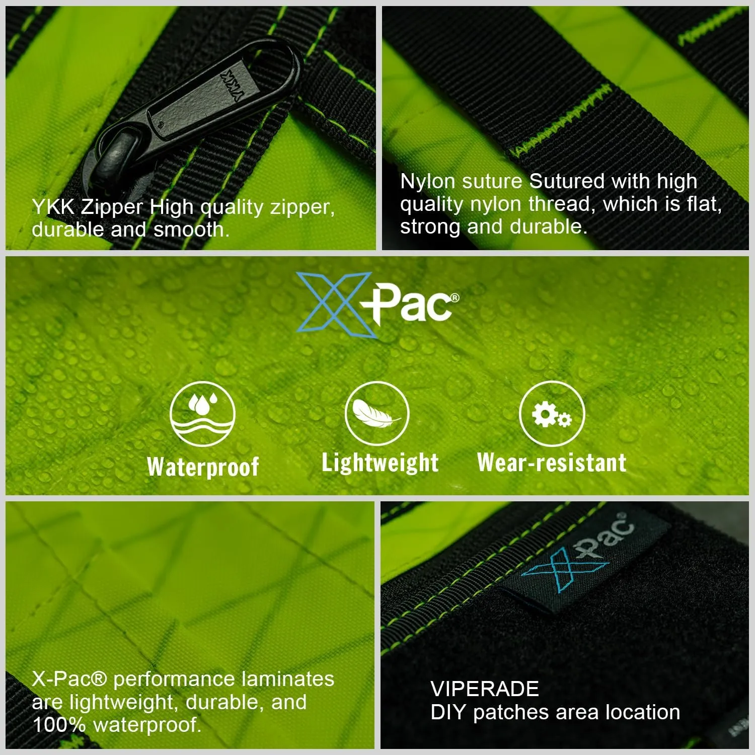 VIPERADE VE18 EDC Pouch, Pocket Organizer Pouch for Men, EDC Pocket Organizer Pouch, 3 Slots with 2 Zipper Pockets, Velcro Pouch Multitool Pouch