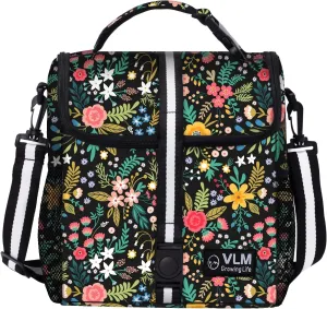 VLM Lunch Box for Women, Insulated Lunch Bag Women with Adjustable Shoulder Strap, Cute Lunch Tote Bag for Work,Picnic,Camping