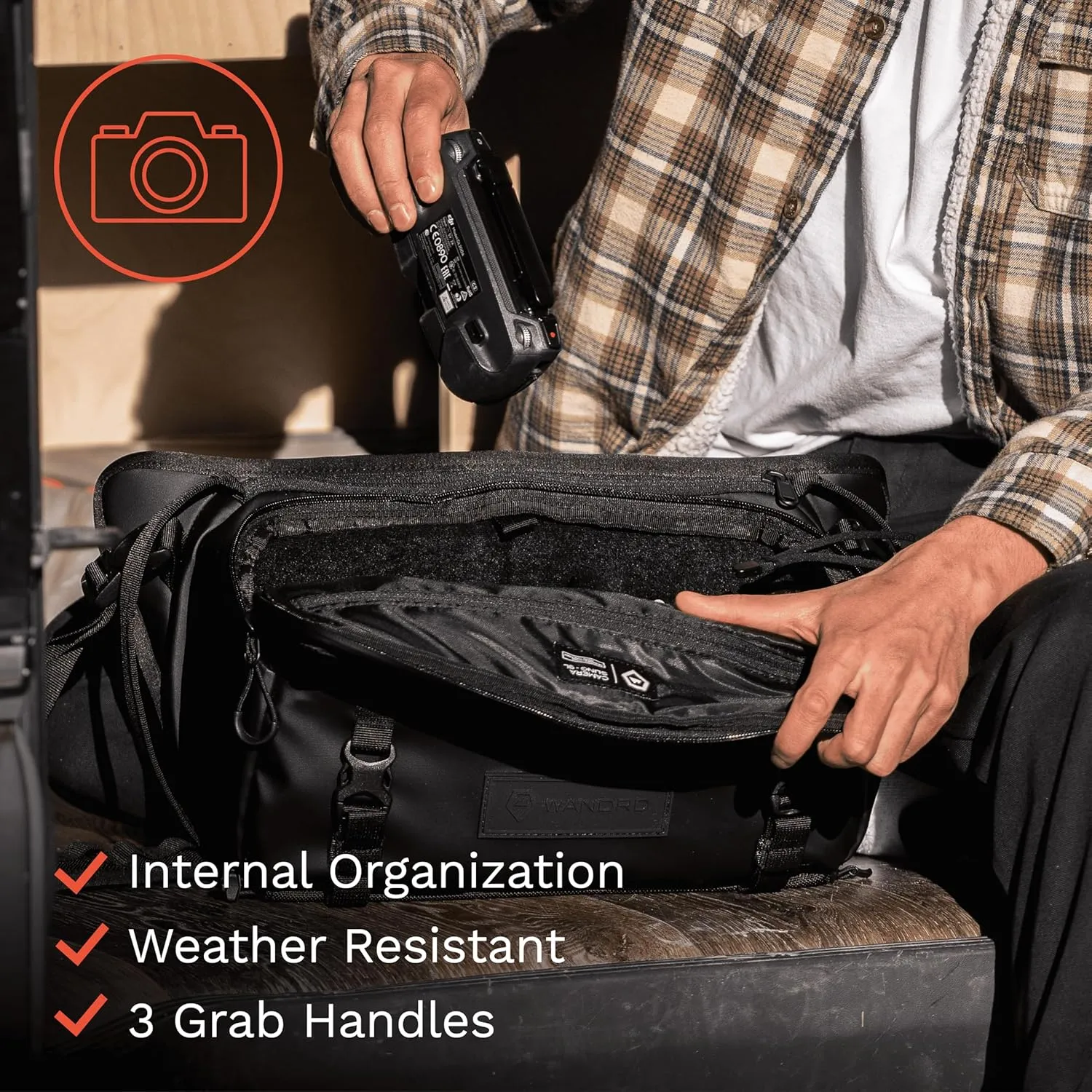 WANDRD ROGUE Sling: Compact Camera Sling and Crossbody Bag with Fast Access, 3-Way Carry– Lightweight Everyday Bag Great for Travel, Photography, and Daily Use (Black)