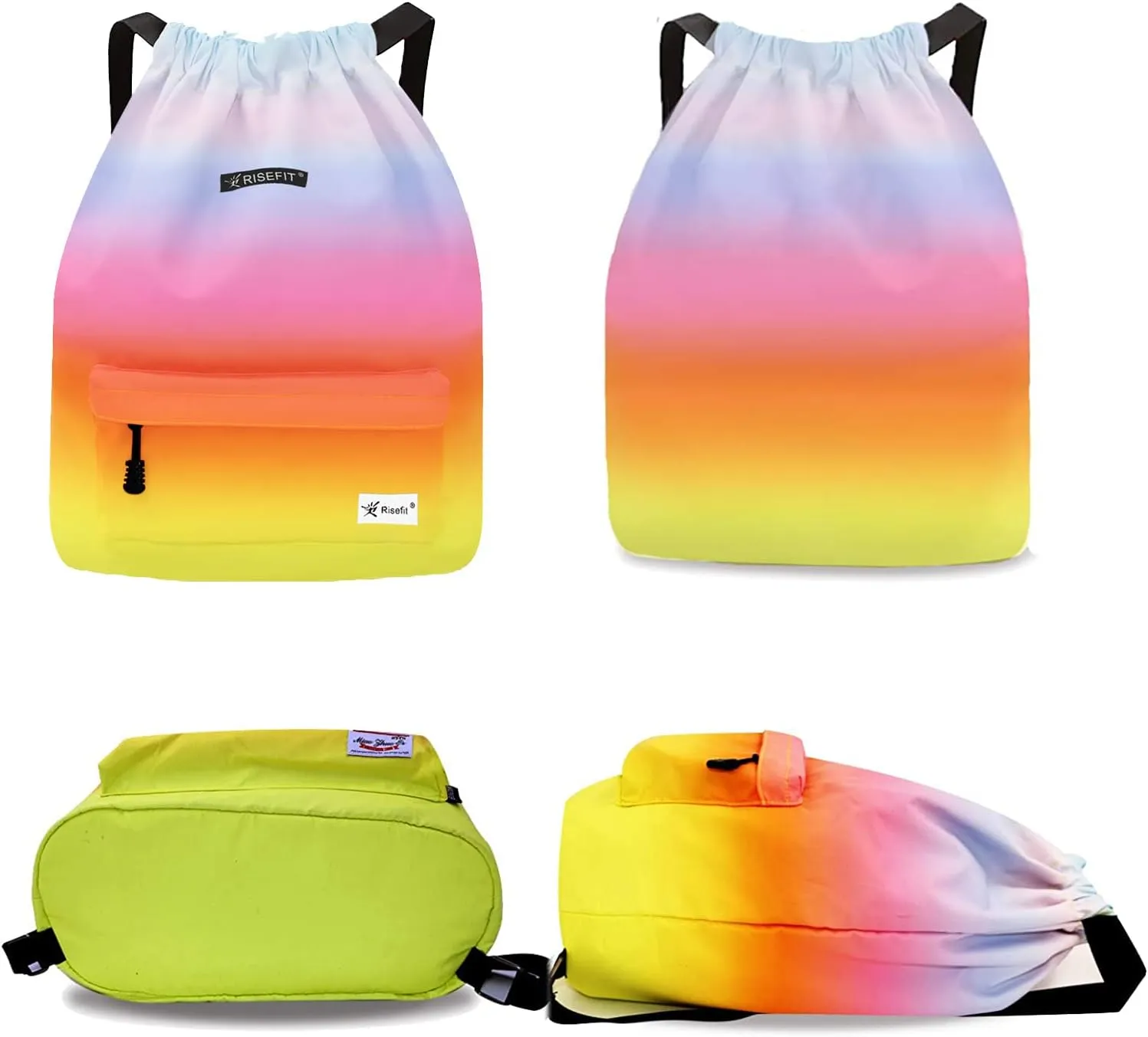 Waterproof Drawstring Bag, Gym Bag Sackpack Sports Beach Backpack for Men Women