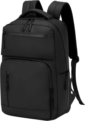 Waterproof Laptop Backpack for Men & Women, Flight Approved Anti-Theft Daypack with 15.6-inch Laptop Sleeve (Black)