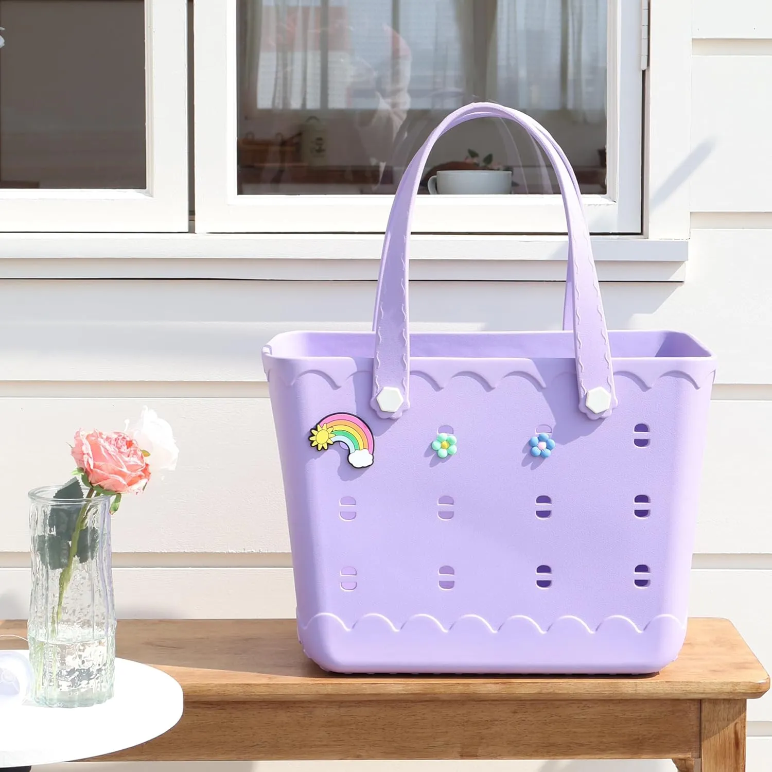 Waterproof Tote Bag for Beach, Pool, Boat.Lightweight Waterproof Washable Durable All Purpose Outdoor Tote Bag.