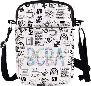 WCGCKO Behavior Therapist Gift Certified Behavior Analyst Gift BCBA Crossbody Purses Bag Messenger Bag For Women (BCBA boa CR)