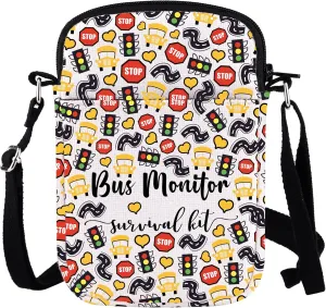 WCGXKO Bus Monitor Gift Bus Monitor Survival Kit Zipper Crossbody Purses Bag Messenger Bag (Bus Monitor CR)