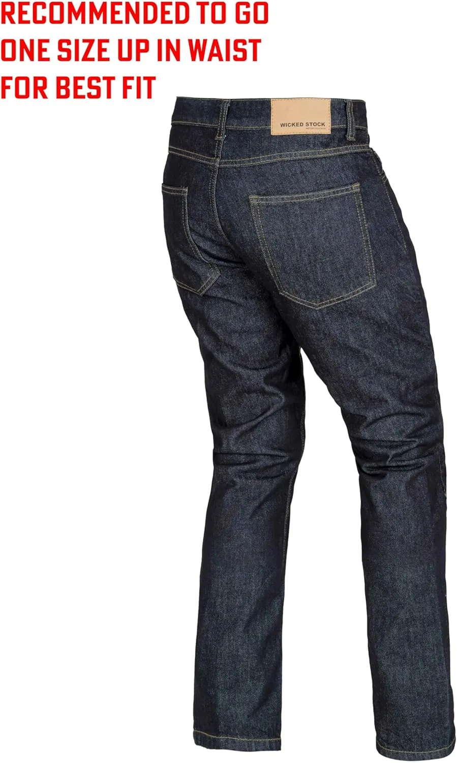 WICKED STOCK Men Motorcycle Pants-Motorcycle Riding Jeans- Motorcycle Armor Dual Sport Enduro Dirtbike Denim Pants CE LEVEL2