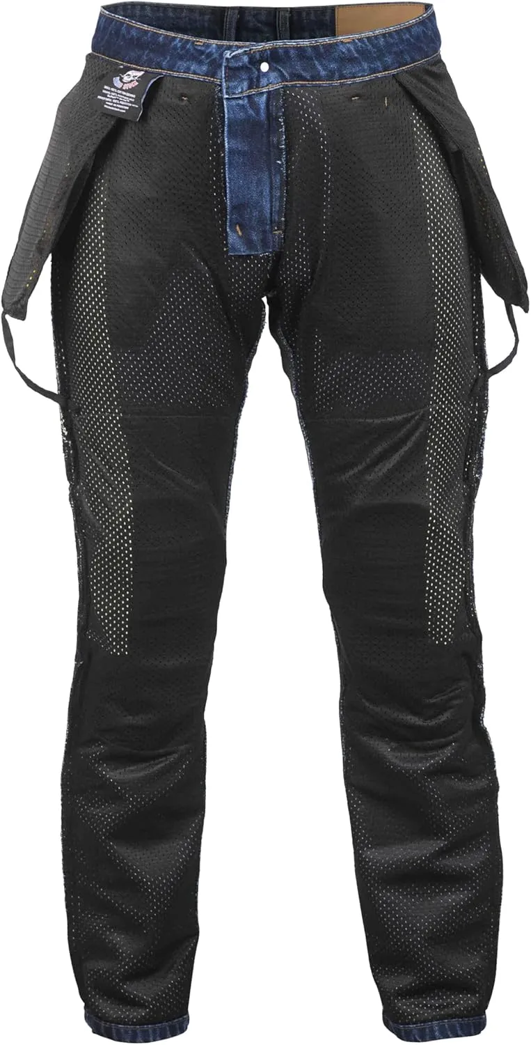 WICKED STOCK Men Motorcycle Pants-Motorcycle Riding Jeans- Motorcycle Armor Dual Sport Enduro Dirtbike Denim Pants CE LEVEL2