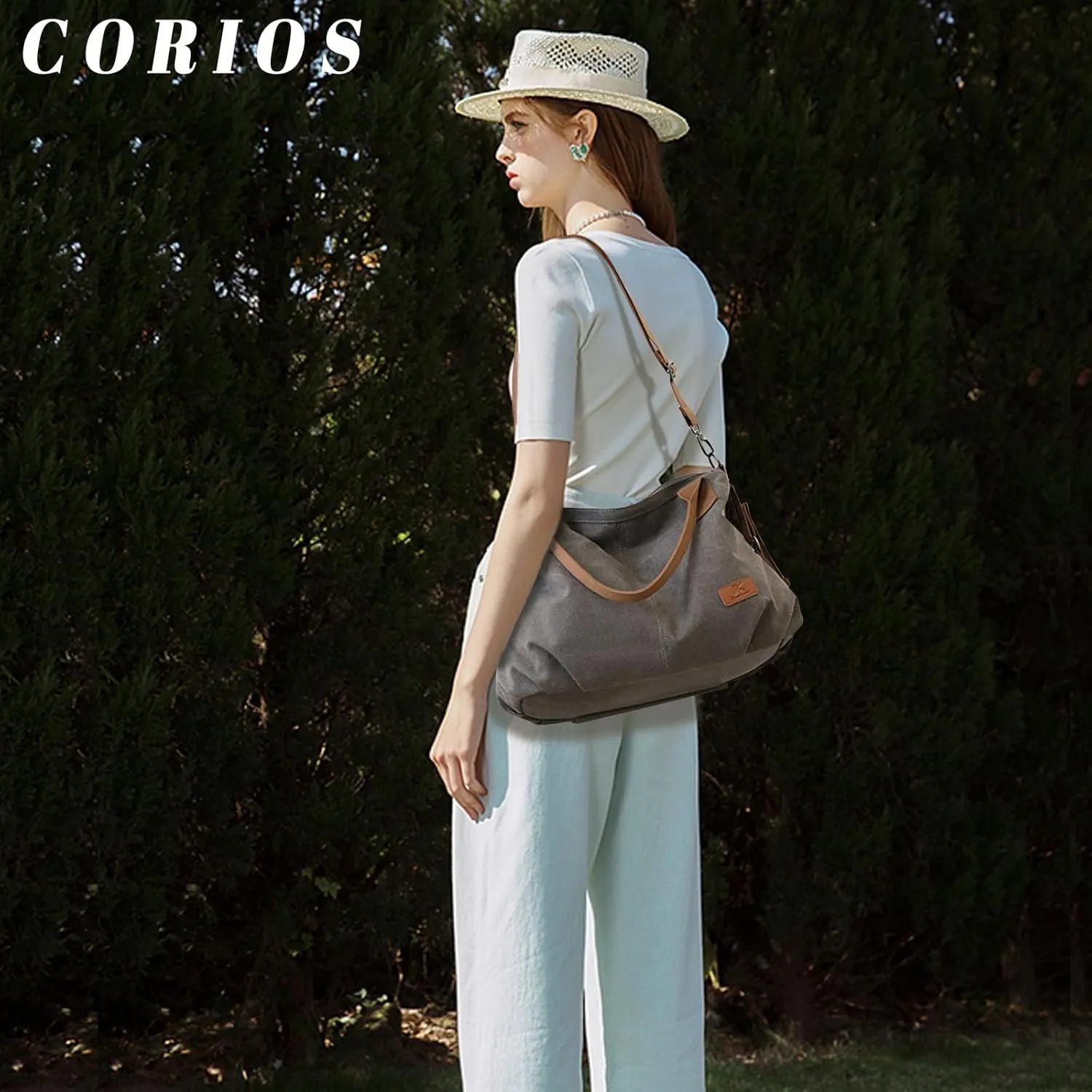 Women Canvas Shoulder Bag, Large Crossbody, Casual Handbag, Top Handle, Tote, Satchel, Messenger