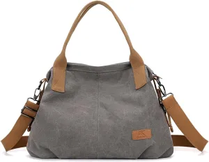 Women Canvas Shoulder Bag, Large Crossbody, Casual Handbag, Top Handle, Tote, Satchel, Messenger