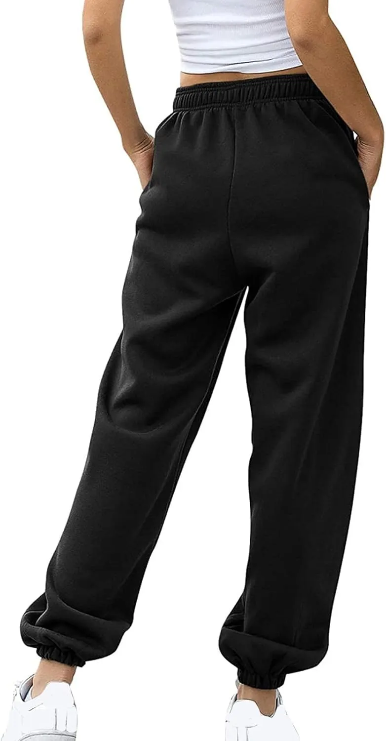 Women Joggers with Pockets High Waist Stretchy Sports Gym Training Pants Baggy Oversized Harem Sweatpants Trousers