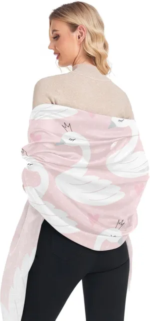 Women Long Scarf, Linen Silk Shawl Stole Headscarf, Scarves Wraps