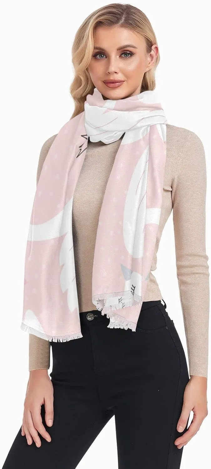 Women Long Scarf, Linen Silk Shawl Stole Headscarf, Scarves Wraps