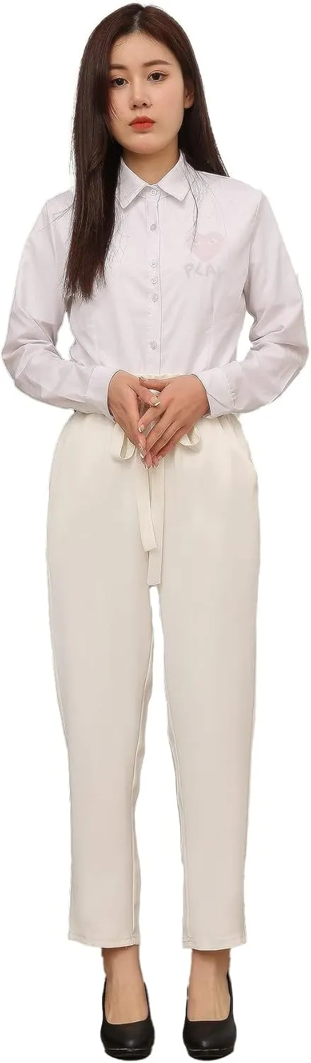 Women Pencil Pants, Women Casual, Paper Bag Waist Pants,Suitable for Wearing in Offices, Schools and Companies