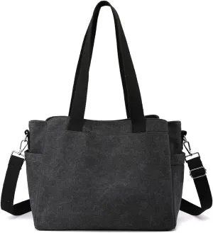 Women Shoulder Bag Crossbody Bag Canvas Handbag Top Handle Bag Casual Messenger Bag