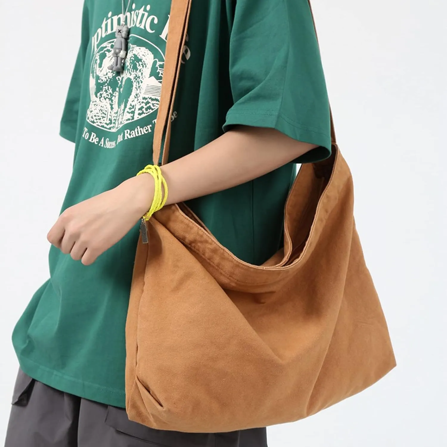 Women Shoulder Bags Canvas Tote Bag Handbag Large Hobo with Pockets Work Bags for Women and Men