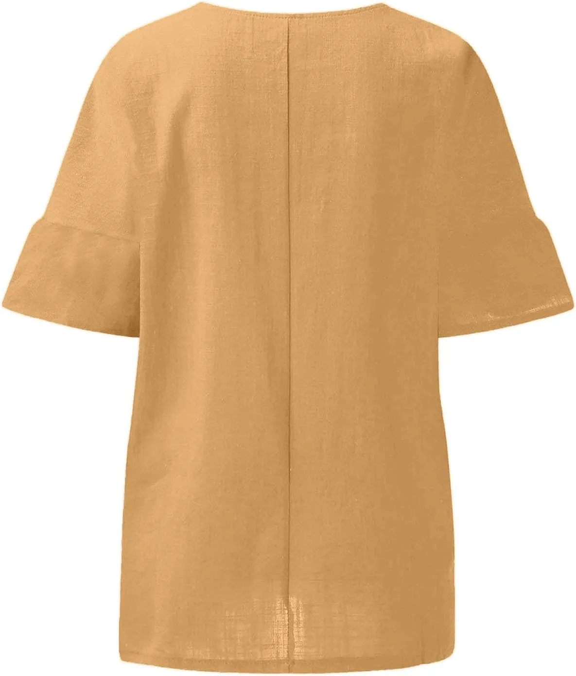 Women's Button Down Shirts Solid Long Sleeve Cotton Linen Summer Casual Soft Blouse Top Loose Fit Tops