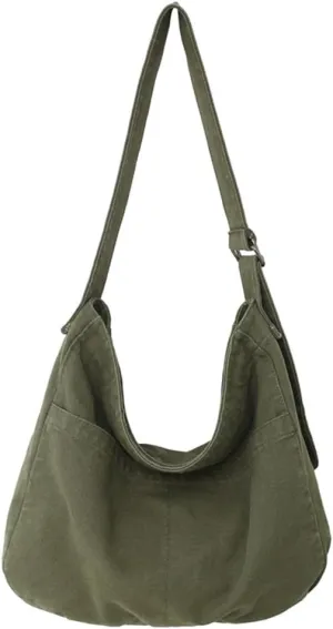 Women's Canvas Crossbody Messenger Bag - Large Capacity, Casual Shoulder Travel & Shopping Bag
