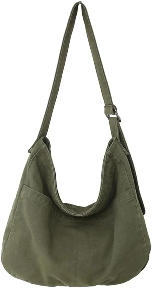 Women's Canvas Crossbody Messenger Bag - Large Capacity, Casual Shoulder Travel & Shopping Bag